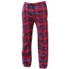 Pánské pyžamo Xcena pánské pyžamové kalhoty flanel káro červené