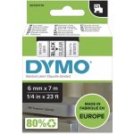 DYMO páska D1 6mm x 7m, černá na průhledné, 43610, S0720770 – Hledejceny.cz