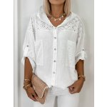 Fashionweek dámská halenka s kapucí ze lnu a bavlny UB-Demet bílá – Hledejceny.cz