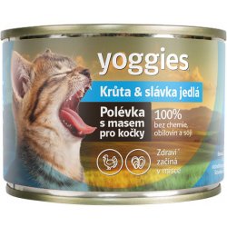 Yoggies Polévka pro kočky Krůta & slávka jedlá 185 g
