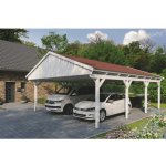 SKAN HOLZ Přístřešek na auto Fichtelberg dvojitý 618 x 808 cm bílý – Zbozi.Blesk.cz