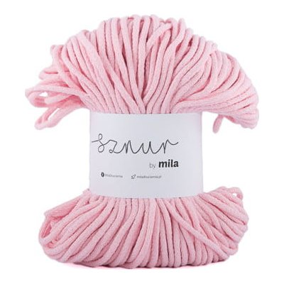 MILA Bavlněná šňůra Glitter 3mm - Růžová perlová/PG109 – Zboží Dáma