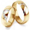 Prsteny Savicki Snubní prsteny dvoubarevné zlato půlkulaté SAVOBR315