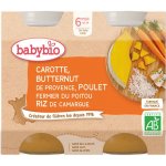 Babybio Mrkev s máslovou dýni kuřetem a rýži 2 x 200 g – Zboží Dáma
