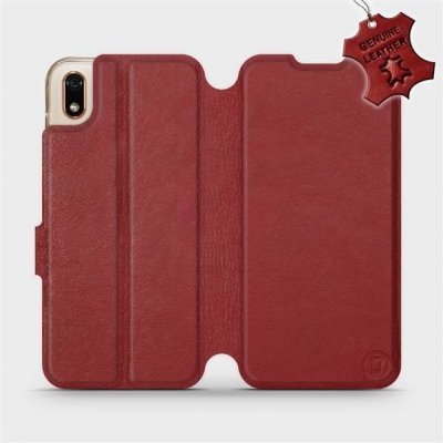 Pouzdro Mobiwear Flip Huawei Y5 2019 / Honor 8S - Tmavě červené - kožené - L_DRS Dark Red Leather – Zbozi.Blesk.cz