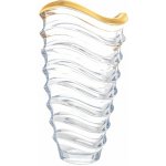 BOHEMIA PRESTIGE KŘISTÁLOVÁ VÁZA BOHEMIA PRESTIGE WAVE MATT GOLD 340MM – Hledejceny.cz