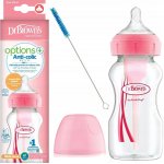 Dr.Browns láhev antikolik Options široké hrdlo plast růžová WB91601 270ml – Zboží Mobilmania