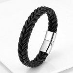 NAKY kožený náramek Carlos Black N1005 – Zboží Mobilmania