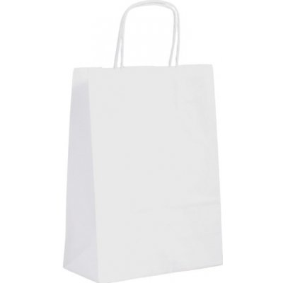 Taška 18*8*24 cm, bílý kraftový papír 80 g – Zboží Dáma
