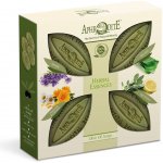 Aphrodite 100% přírodní olivová mýdla Bylinné esence Aloe Vera & Máta a citrón & Levandule & Heřmánek a Měsíček 4 x 85 g dárková sada – Zbozi.Blesk.cz