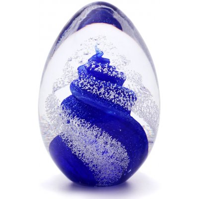 Artcristal Bohemia Skleněné těžítko vajíčko 09, Modrá, 7 cm | České sklo z rodinné sklárny – Hledejceny.cz
