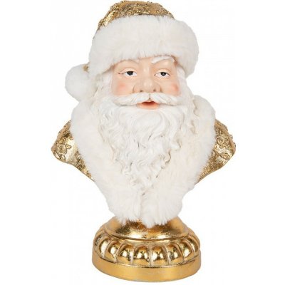 Clayre & Eef Zlatá vánoční dekorace busta Santa Claus - 23*15*32 cm – Hledejceny.cz