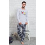 I love beer pánské pyžamo dlouhé světle šedé – Zboží Mobilmania