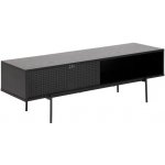 SCANDI Černý dřevěný televizní stolek Toren 140 x 40 cm – Zboží Mobilmania
