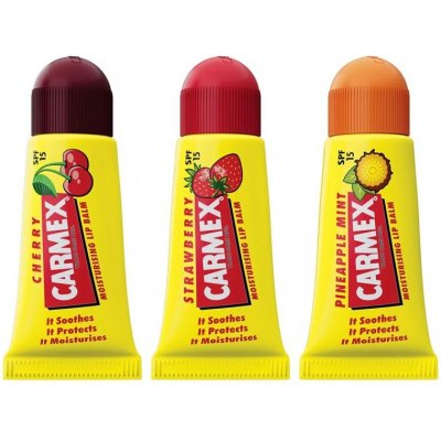 Carmexs Strawberry, Cherry, Pineapple balzám na rty 3 x 5 g dárková sada – Hledejceny.cz