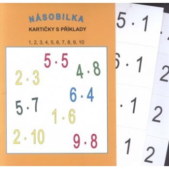 Násobilka malá 1, 2, 3, 4, 5, 6, 7, 8, 9, 10 12 karet, 96 příkladů