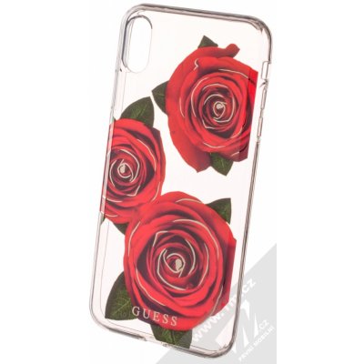 Pouzdro Guess Roses Hard Case ochranné Apple iPhone XS Max ( červené – Zboží Mobilmania