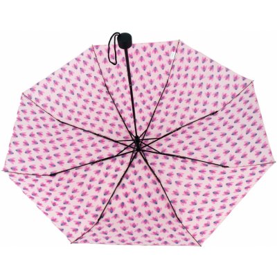 Derby Mini Trend Gemustert dámský skládací deštník růžový – Zboží Dáma