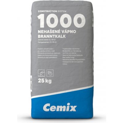 Cemix 1000 CL 90-Q Vápno nehašené 25 kg – Sleviste.cz