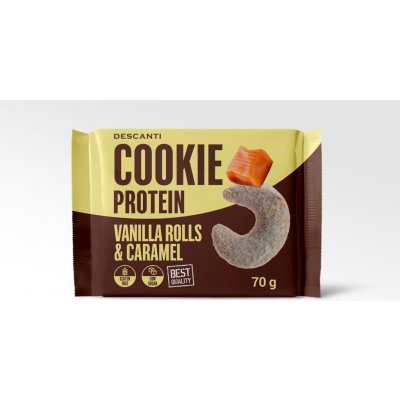 Descanti Protein Cookie proteinová sušenka příchuť Vanilla Rolls 70 g – Zboží Mobilmania