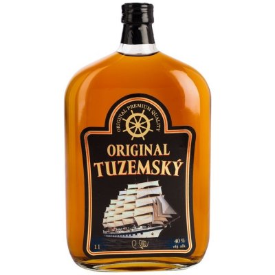 Original Tuzemský plochá lahev 40% 1 l (holá láhev)