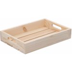 ČistéDřevo Dřevěná bedýnka 32 x 22 x 6 cm – Hledejceny.cz