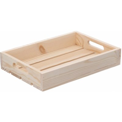 ČistéDřevo Dřevěná bedýnka 32 x 22 x 6 cm – Hledejceny.cz