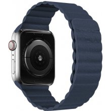 Crested Kožený řemínek s magnetickým zapínáním pro Apple Watch 42, 44 a 45 mm modrý YACZ-Y967
