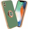 Pouzdro a kryt na mobilní telefon Apple Cadorabo Ochranné pouzdro pro Apple iPhone XS MAX Case v zelené barvě Kryt fotoaparátu Ochranný magnetický držák do auta