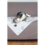 Trixie Mimi Plyšová deka šedá s kočičími hlavami 70 x 50 cm – Zbozi.Blesk.cz