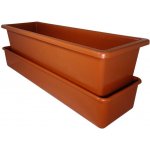 Nohel garden Truhlík samozavlažovací LEBIŠ s knoty plastový terakota 50 cm – Zboží Dáma