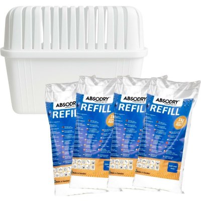 Everbrand Sweden Everbrand MEGAPACK 4 x 1000g náplň pro pohlcovač vlhkosti Absodry Big + pohlcovač GRATIS 414-ADTB4-VP-CZ – Sleviste.cz