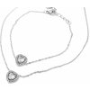 Steel Jewelry Souprava Náhrdelník a Náramek SRDCE Chirurgická ocel SET240160