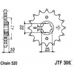 JT Sprockets JTF 306-15 – Hledejceny.cz