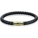 Šperky4U kožený splétaný černý NR1275K-21 – Zboží Mobilmania