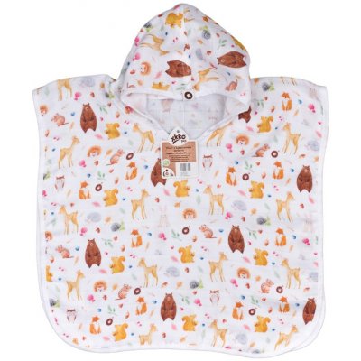 Bambusové mušelínové pončo XKKO BMB Digi Wild Forest – Sleviste.cz