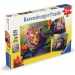RAVENSBURGER Mláďata z džungle 3x49 dílků – Hledejceny.cz