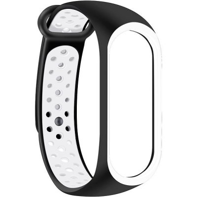 Eternico Sporty pro Xiaomi Mi band 5, 6, 7 solid black and white APW-XMI7SP-SBW – Zboží Mobilmania