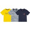 Kojenecké tričko a košilka lupilu Chlapecké triko 3kusy žlutá modrá