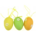 Flora Velikonoční vajíčka 3ks, 5cm, zelené, žluté, oranžové – Hledejceny.cz