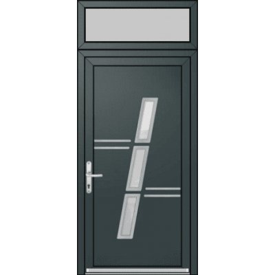 OknaDvereNaMiru.cz Vchodové dveře INOX 2001 + Nadsvětlík bílá 110 x 220 cm – Hledejceny.cz