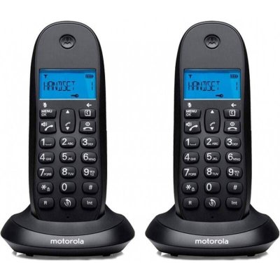 Telefon bezšňůrový Motorola C1002CB duo černý – Zboží Živě