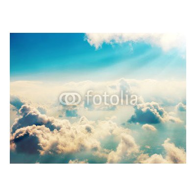 WEBLUX 71291239 Fototapeta vliesová Blue clouds and sky Modré mraky a obloha rozměry 270 x 200 cm – Zboží Mobilmania