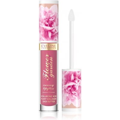 Eveline Cosmetics Flower Garden krémový lesk na rty s kyselinou hyaluronovou 03 Magnolia Charm 4,5 ml