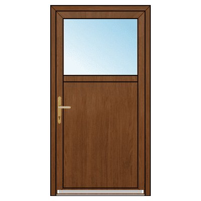 OknaDvereNaMiru.cz Vchodové plastové dveře SLOUPKOVÉ 1/3 sklo 60 x 150 cm – Zboží Mobilmania