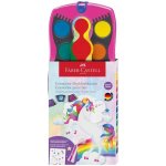 Vodové barvy Faber-Castell Connector Unicorn 12 barev, průměr 30 mm – Zboží Mobilmania