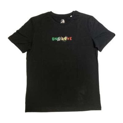 Bob Marley Unisex T-shirt: One Love Portrait back Print & Embroidery