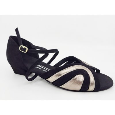 Rummos S nízkým podpatkem RKAM/35 černá/zlatavá – Zboží Dáma