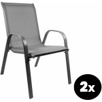 Aga 2x Zahradní židle MR4400GY-2 Šedá – Hledejceny.cz