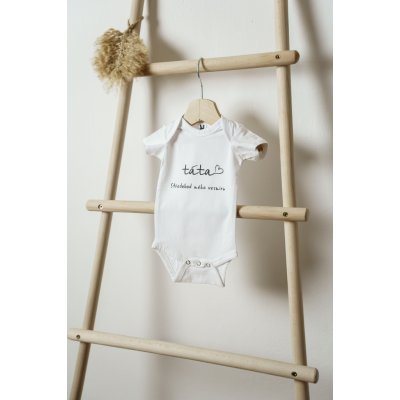 Černá na bílé bodyčko TÁTA středobod mého vesmíru – Zboží Mobilmania